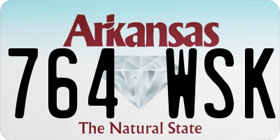 AR license plate 764WSK
