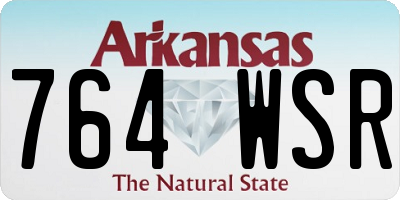 AR license plate 764WSR