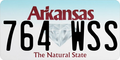 AR license plate 764WSS