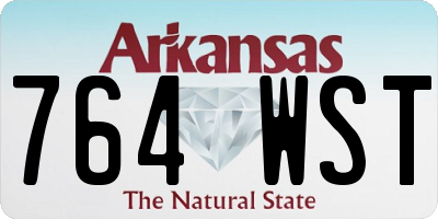 AR license plate 764WST