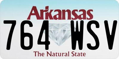 AR license plate 764WSV