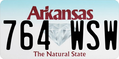 AR license plate 764WSW