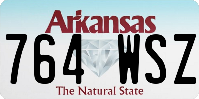 AR license plate 764WSZ