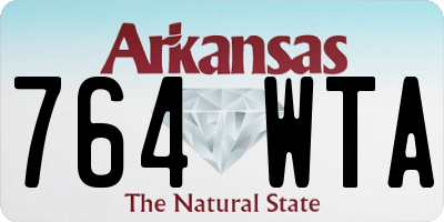 AR license plate 764WTA