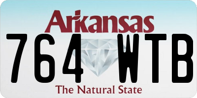 AR license plate 764WTB