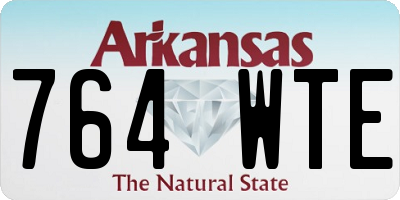 AR license plate 764WTE