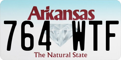 AR license plate 764WTF
