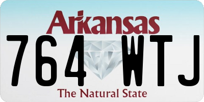 AR license plate 764WTJ