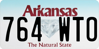 AR license plate 764WTO