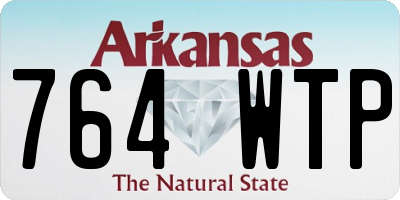 AR license plate 764WTP