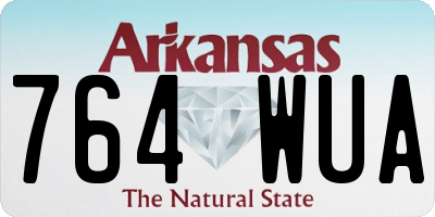 AR license plate 764WUA
