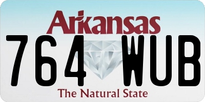AR license plate 764WUB