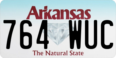 AR license plate 764WUC