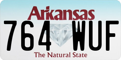 AR license plate 764WUF