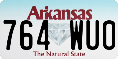 AR license plate 764WUO