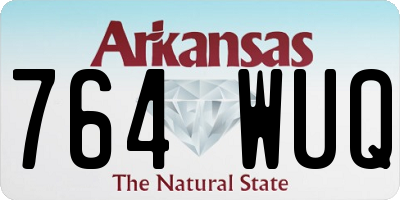 AR license plate 764WUQ