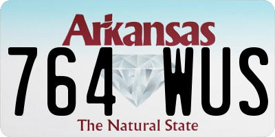 AR license plate 764WUS