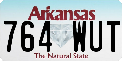 AR license plate 764WUT