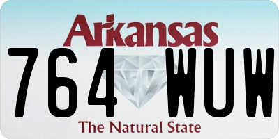 AR license plate 764WUW