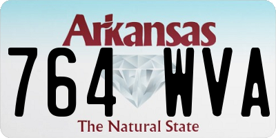 AR license plate 764WVA