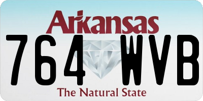 AR license plate 764WVB