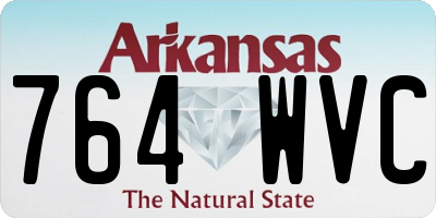 AR license plate 764WVC