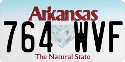 AR license plate 764WVF