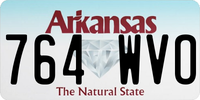 AR license plate 764WVO