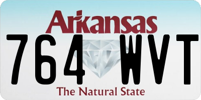 AR license plate 764WVT