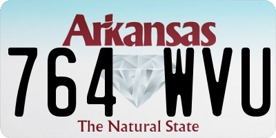 AR license plate 764WVU
