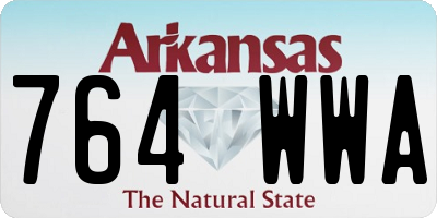 AR license plate 764WWA