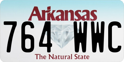 AR license plate 764WWC