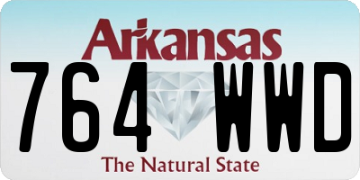 AR license plate 764WWD