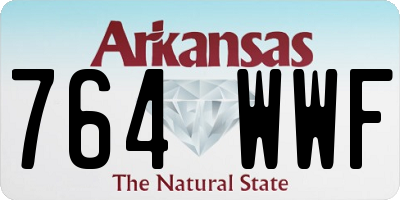 AR license plate 764WWF