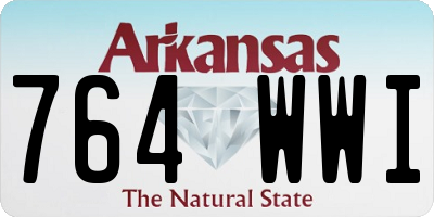 AR license plate 764WWI