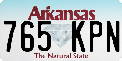 AR license plate 765KPN