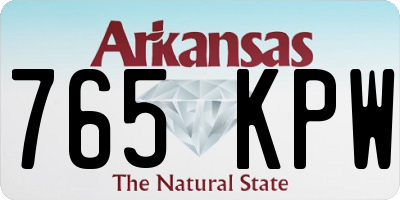 AR license plate 765KPW