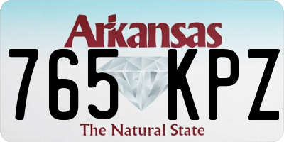AR license plate 765KPZ