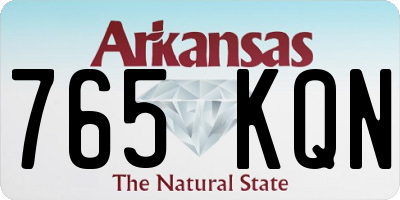 AR license plate 765KQN