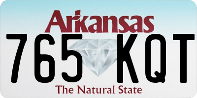 AR license plate 765KQT