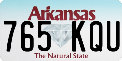 AR license plate 765KQU