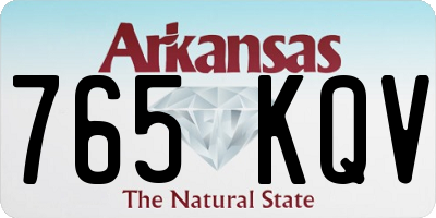 AR license plate 765KQV