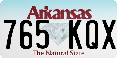 AR license plate 765KQX