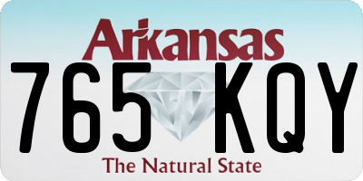 AR license plate 765KQY