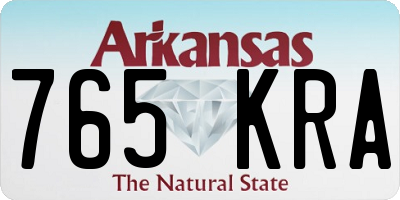 AR license plate 765KRA