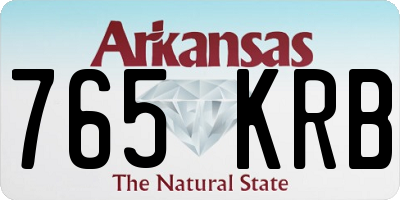 AR license plate 765KRB