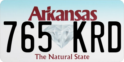 AR license plate 765KRD