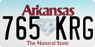 AR license plate 765KRG