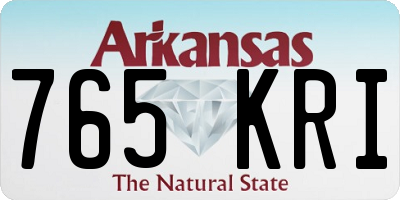 AR license plate 765KRI