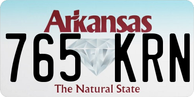 AR license plate 765KRN